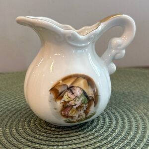 Vintage Petticoats and Pantaloons Under The Umbrella creamer foil Made in Japan